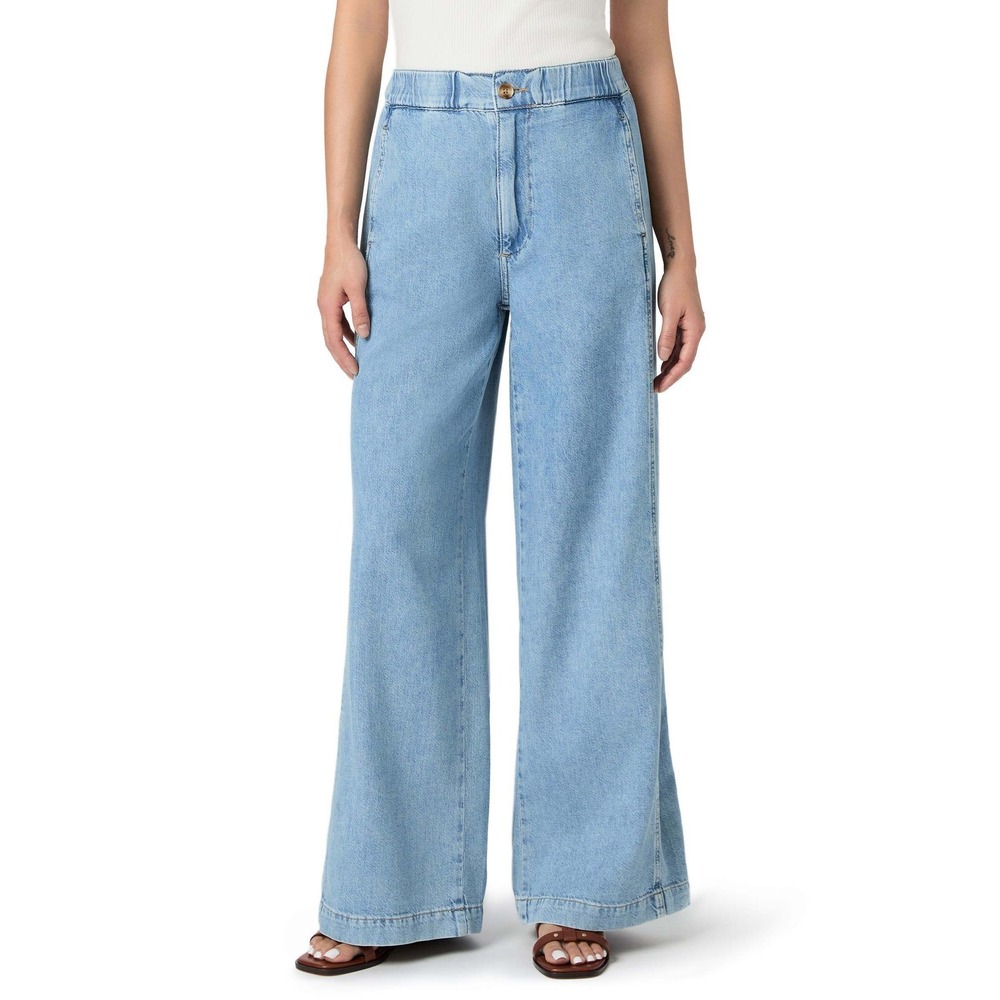 PAIGE Rumi Pant Revolution Light Wash Wide Leg Denim Jeans Size 29